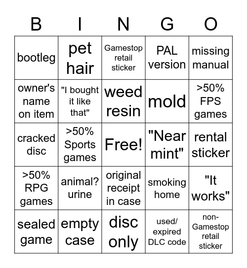 Trade In Bingo Card