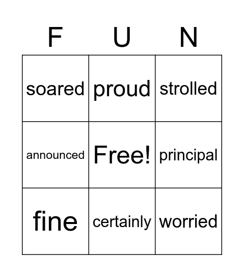 Fine Fine School Bingo Card