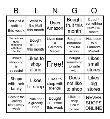 FIND SOMEONE WHO Bingo Card