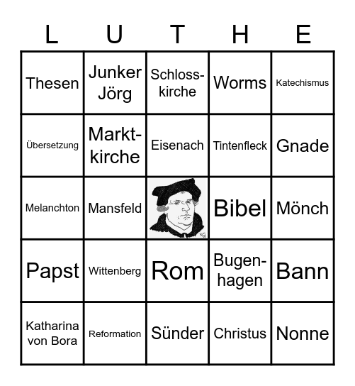 REFORMATION Bingo Card