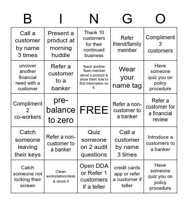 6th Street Bingo Card