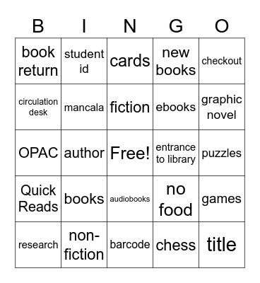 LIBRARY BINGO Card