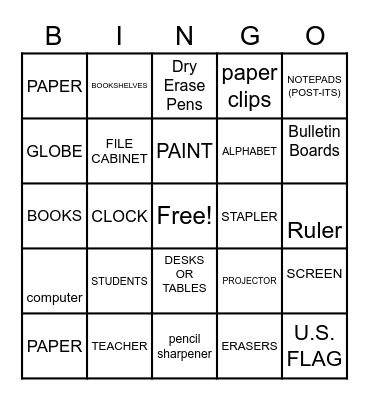ANCHORS AWEIGH Bingo Card