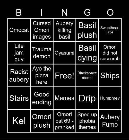 OMORI Bingo Card