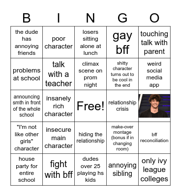 cliché teen netflix trash Bingo Card