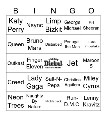 Pop That Rocks Bingo Card