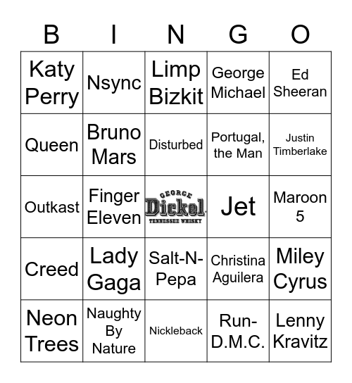 Pop That Rocks Bingo Card