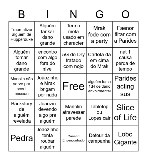 Untitled Bingo V1 Bingo Card