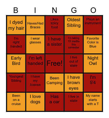 Maraget Nance Social Bingo Card