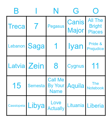 SEMESTA Bingo! Bingo Card