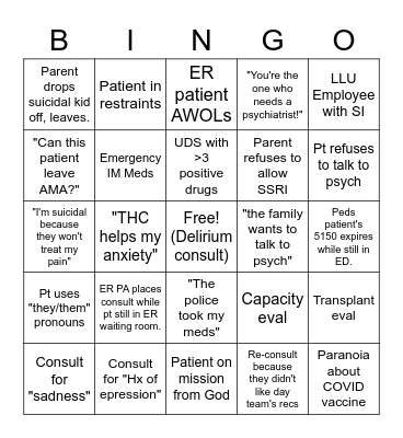 LLUMC C&L Bingo Card