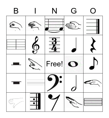 Music Symbol Bingo-Beg.P Bingo Card