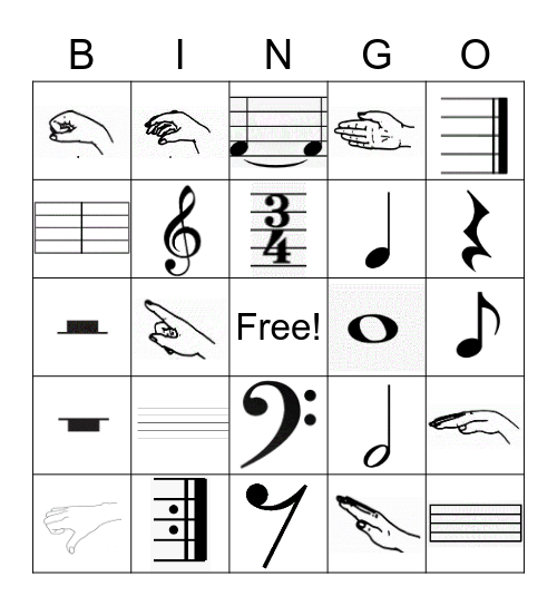 Music Symbol Bingo-Beg.P Bingo Card