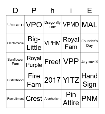 Deepher Bingo Card