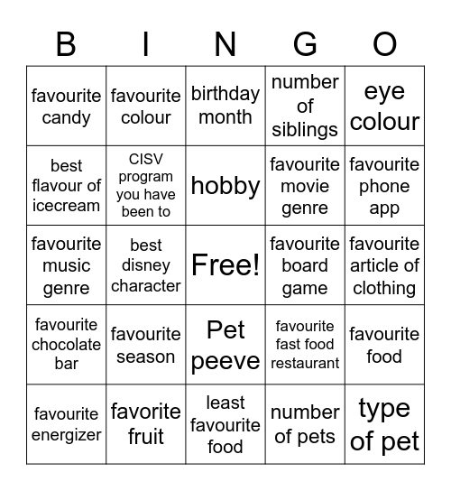 Waterloo Exec Bingo Card