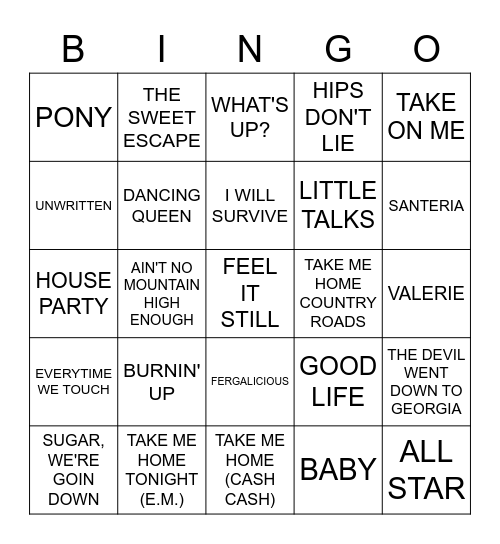 STATE COLLEGE BAR CLASSICS Bingo Card