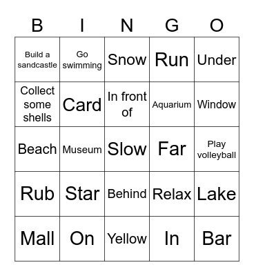 C4 Bingo Card