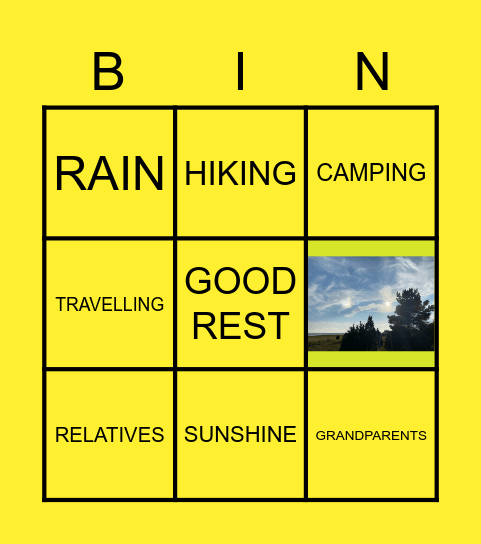 Summer Bingo Card