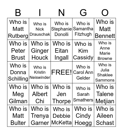 OPSQ Welcome Bingo Jeopardy Bingo Card