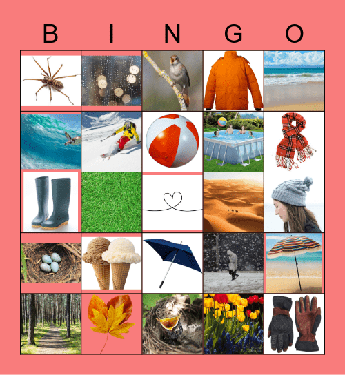 SEASONS Bingo Card