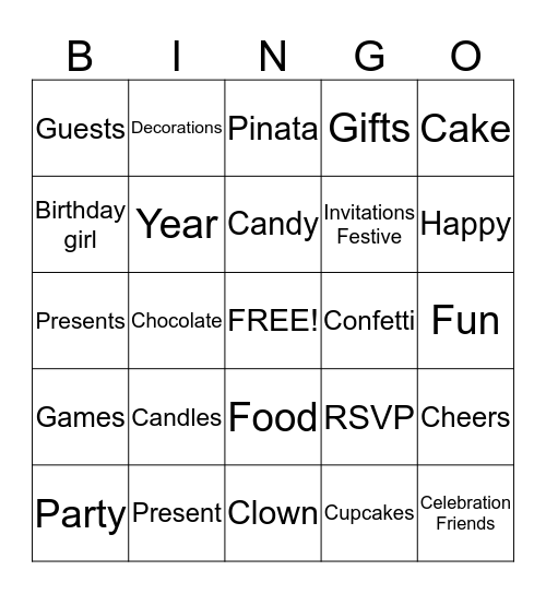 Happy Birthday Isha Bingo Card