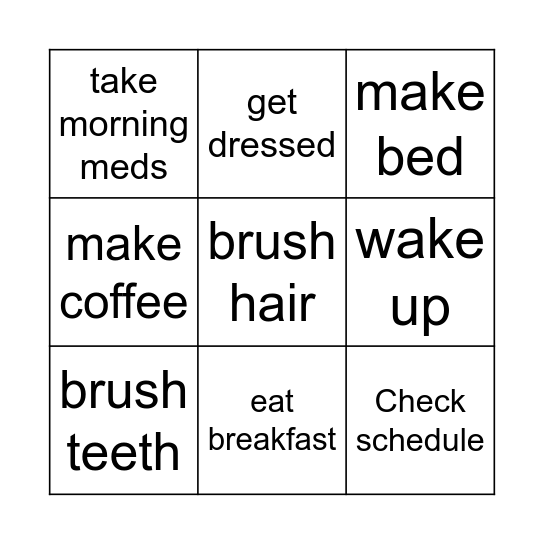 April Bingo Card