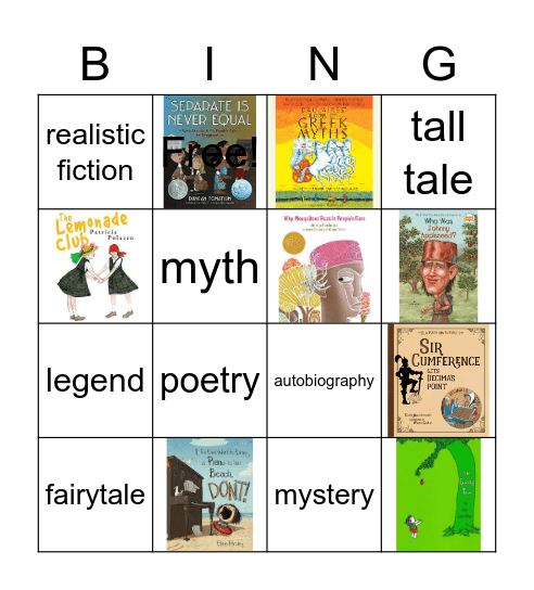 Genre Bingo Card