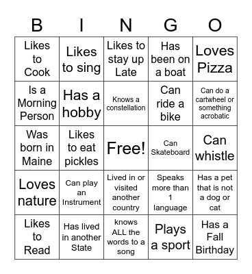 OUR CREW BINGO Card