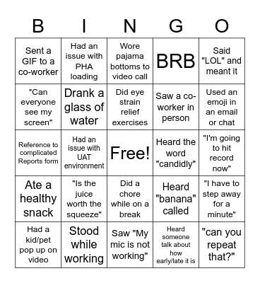 PI4 Bingo Card