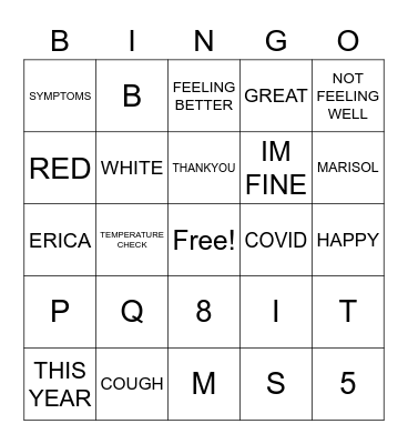 ASL Bingo Card