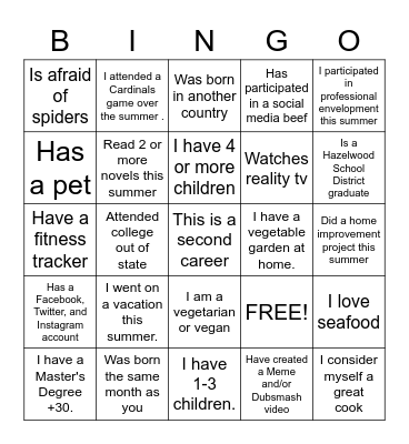 Bingo Card