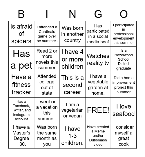 Bingo Card