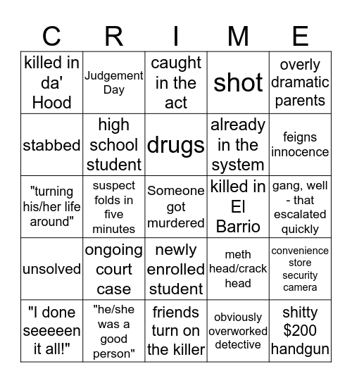 48 Hour Bingo Card