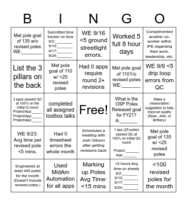 Metronet IPE Bingo (September 2021) Bingo Card