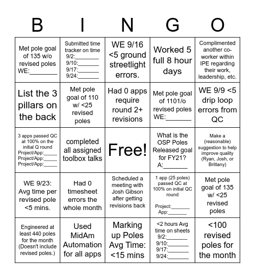 Metronet IPE Bingo (September 2021) Bingo Card