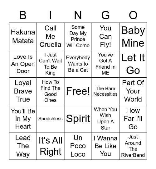 Sarah's Favorites Bingo Card