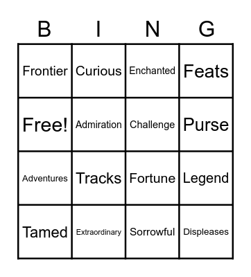 Domain 1 Vocabulary Bingo Card