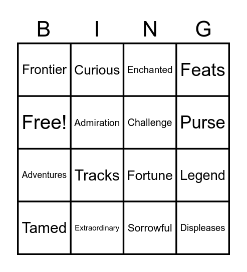 Domain 1 Vocabulary Bingo Card