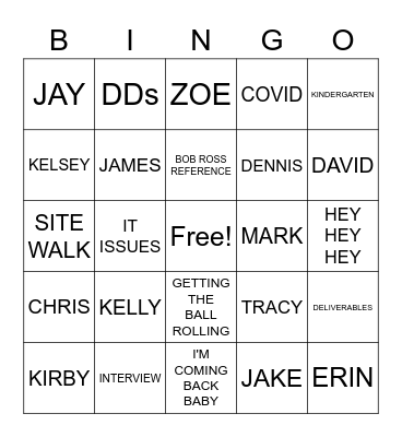 BOSS LINGO BINGO Card