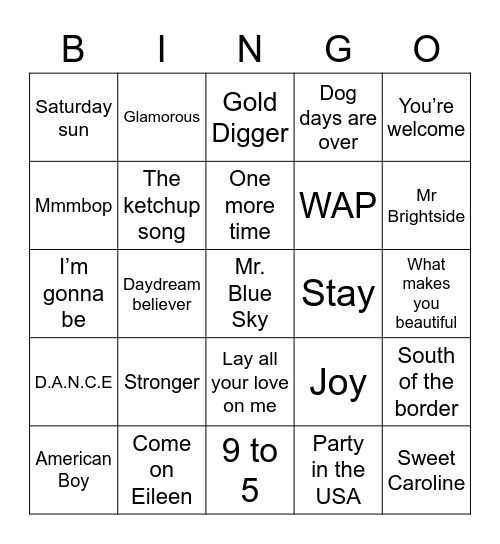 Let's Do Stuff! Lockdown Bingo Card