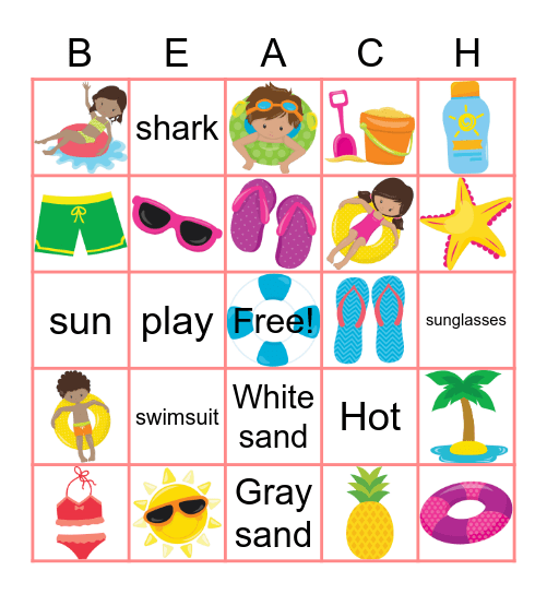 Beach Bingo 😁🌊❤ Bingo Card