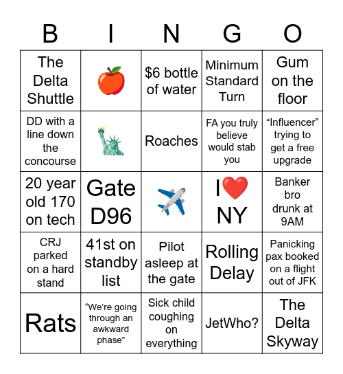 LGA BINGO ! Bingo Card