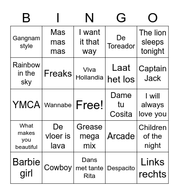 Foute bingo Card