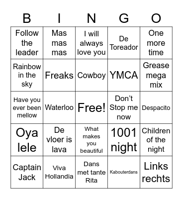 Foute bingo 1 Bingo Card