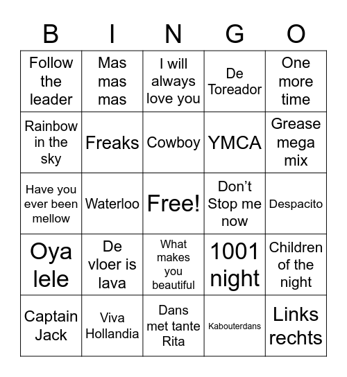Foute bingo 1 Bingo Card