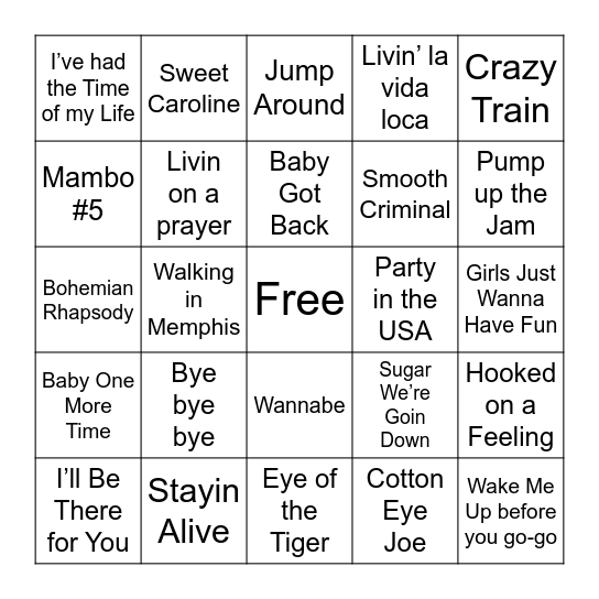 Iconic Openings Bingo Card