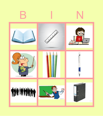 Thema School Bingo Card