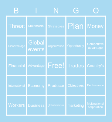 Business Bingo Card