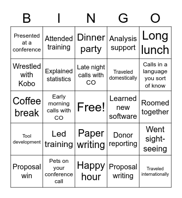 Nerd Bingo Card