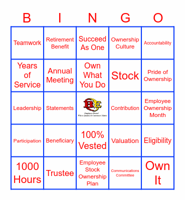 ESOP Bingo Card